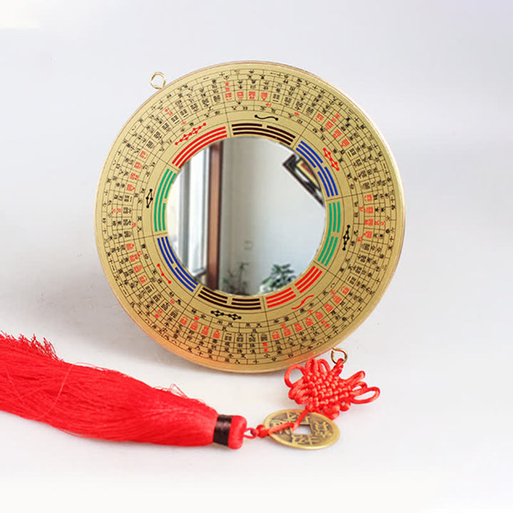 Feng Shui Bagua Karte Kupfermünze Chinesische Knotenbalance Energiekarte - 19 cm - Bagua-Karte - Konvexspiegel - image 17