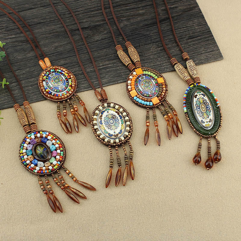 Buddha Stones, Mandala-Muster, Perlen, Kreativität, Halsketten-Anhänger - image 0