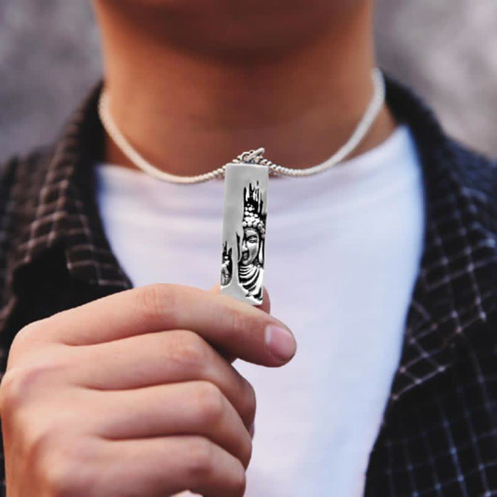 Buddha Stones ​​Tathagata Buddha Stärke Schutz Amulett Glücksbringer Halskette im Vintage-Stil - image 11