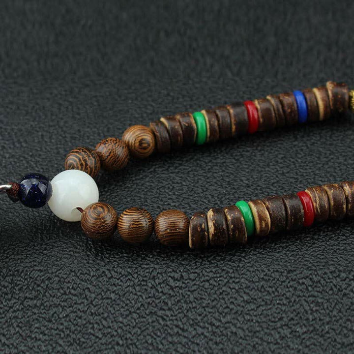 Buddha Stones, tibetische Om Mani Padme Hum Gebetsmühle, Rotation, Vajra-Holz-Halsketten-Anhänger - image 10