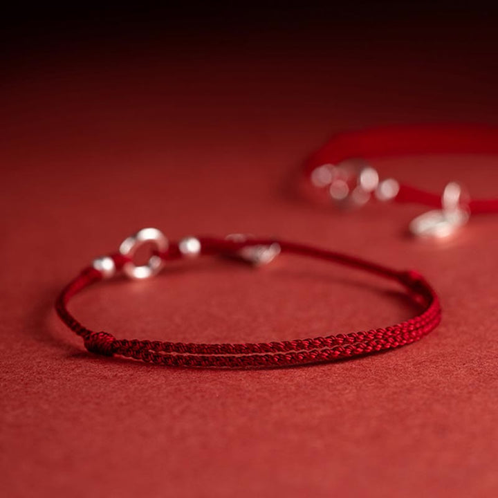 Armband mit Buddha Stonesn, 925er-Sterlingsilber, Glück, Glück, Frieden, Freude, Lotus, Frieden, Schnalle, rote Schnur - image 13