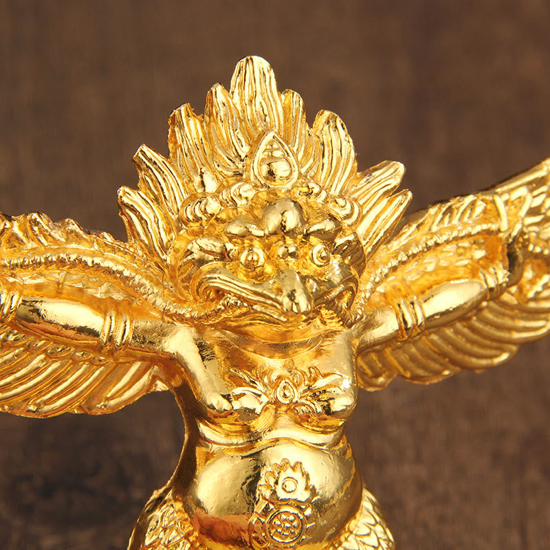 Tibetische goldene Garuda-Vogellegierung, Schutz-Heimdekoration - image 2