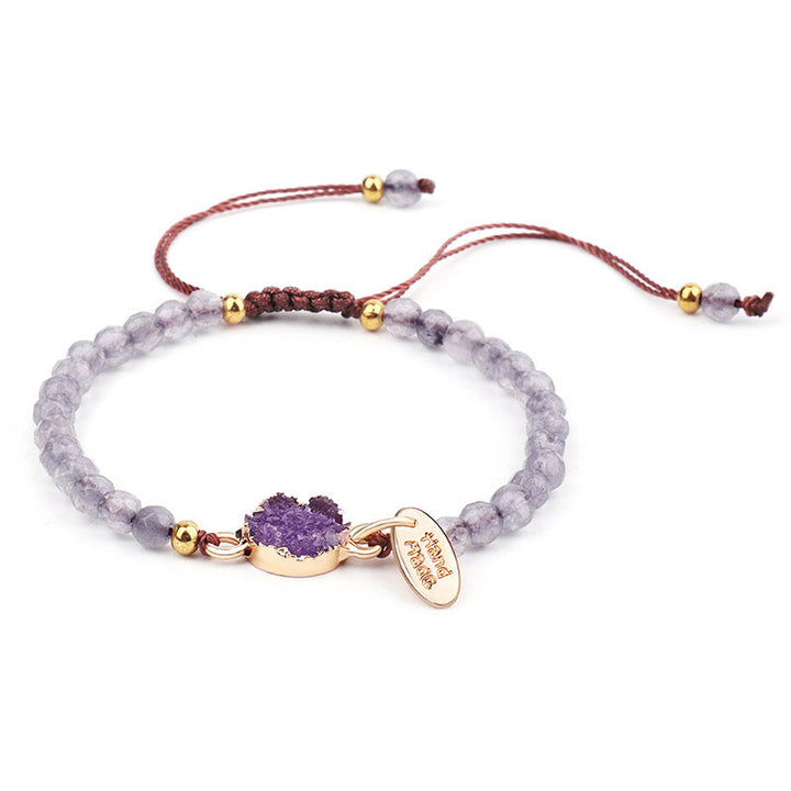 Armband mit Buddha Stonesn, natürlichem Kristall-Charm, Glücksheilung