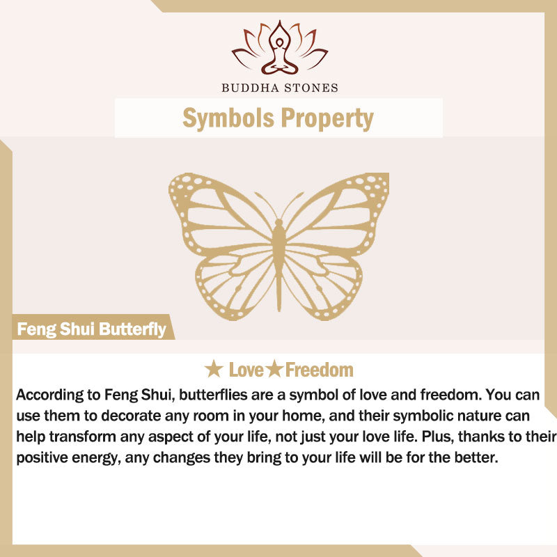 Buddha-Stein-Armband mit buntem Turmalin-Schmetterlings-Charm und Weisheits-Anhänger