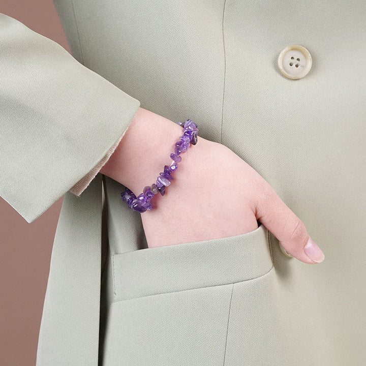 Armband aus natürlich geformtem, unregelmäßig geformtem Kristallstein – wohltuende Wärme - image 13