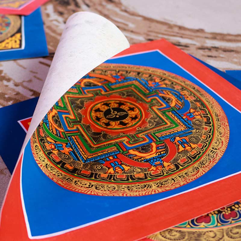 Tibetisches handgefertigtes Thangka-Gemälde, Segens-Thangka-Blindbox, zufälliges Farbmuster