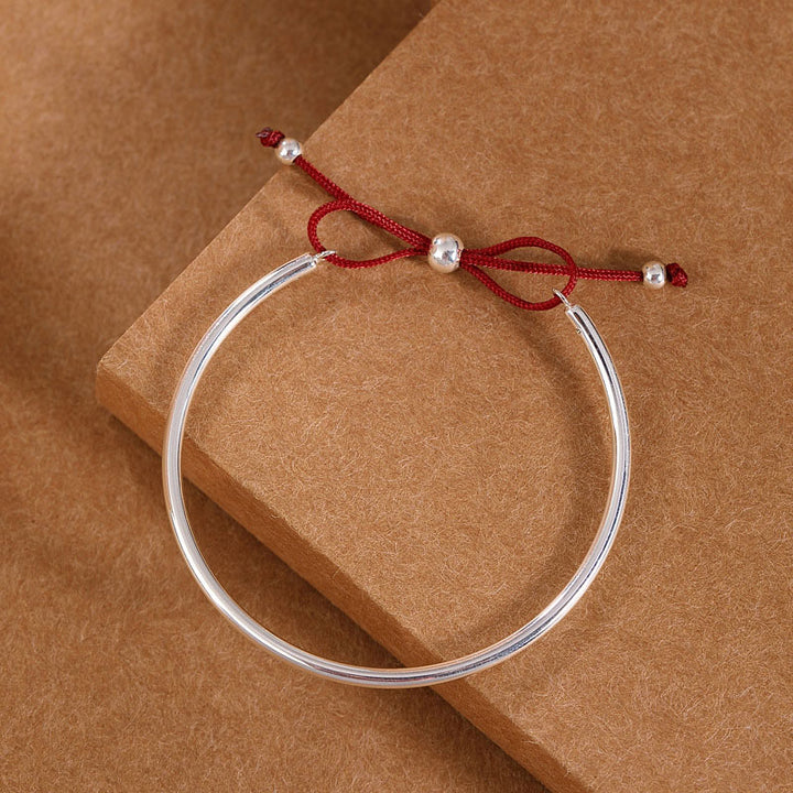 Buddha Stones 925 Sterling Silber Rote Schnur Heilknoten Armband