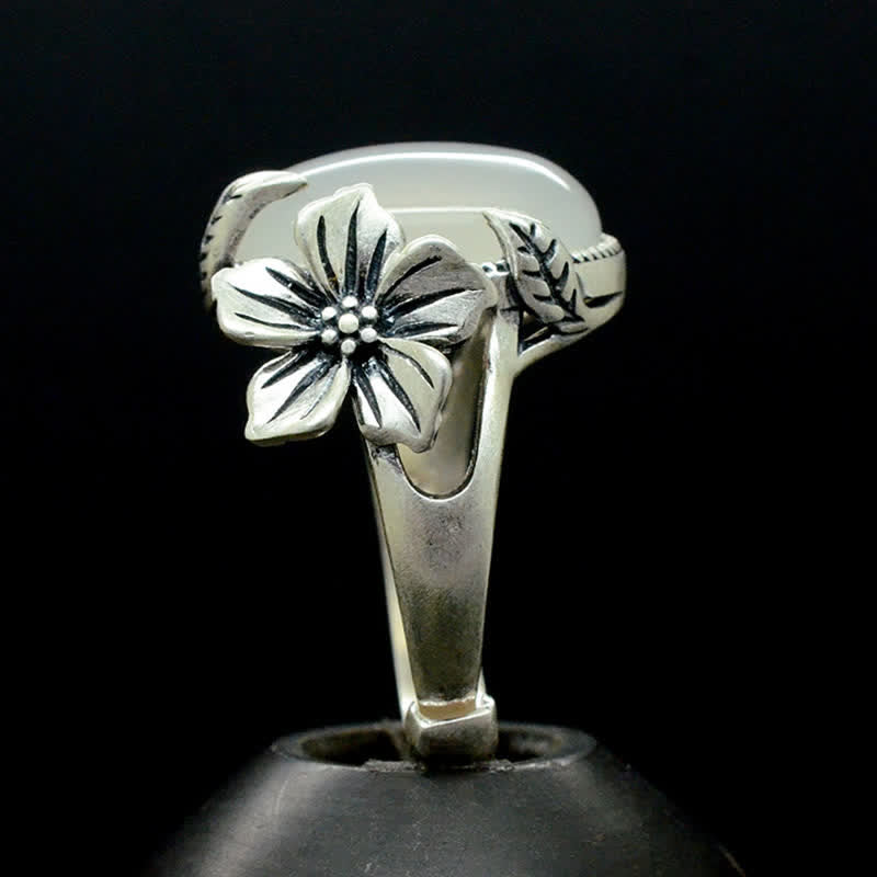 Ring für positive Harmonie aus 990er-Sterlingsilber mit natürlichem Chalcedon und Pflaume - image 9