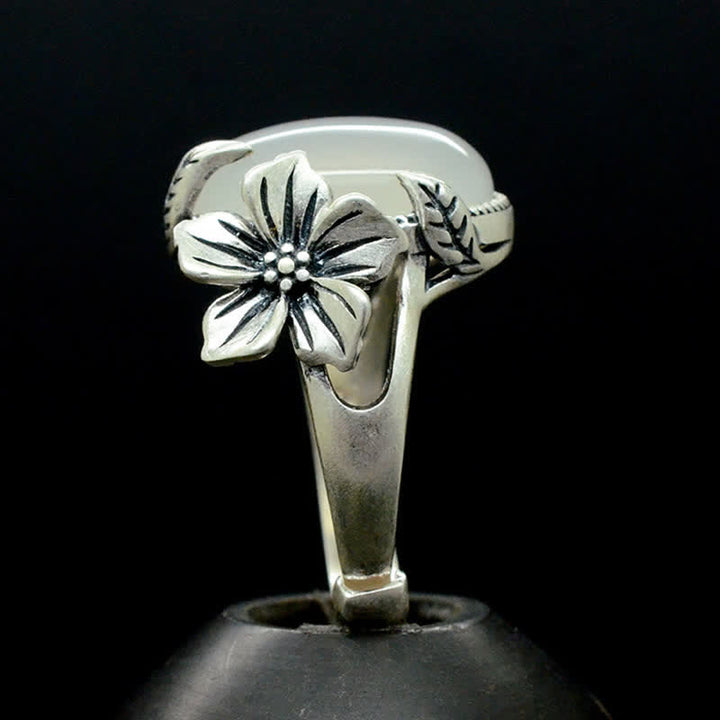 Ring für positive Harmonie aus 990er-Sterlingsilber mit natürlichem Chalcedon und Pflaume - image 9