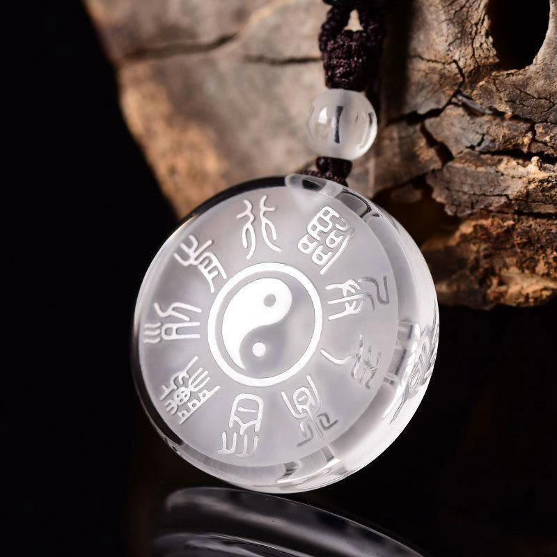 Buddha Stones, Taoismus, fünf heilige Berge, Yin-Yang-Symbol, Liuli-Kristall, Gleichgewicht, Halskette, Anhänger, Schlüsselanhänger - image 2