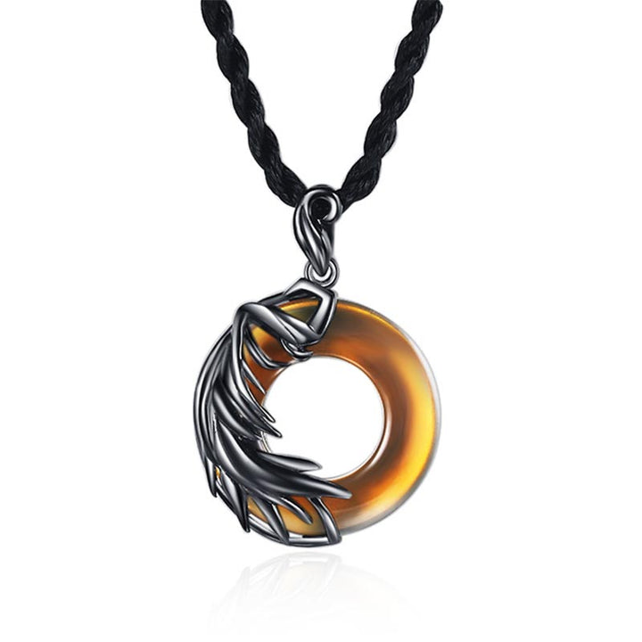 Buddha Stones Obsidian Chalcedon Meditation Runder Anhänger Halskette - image 2