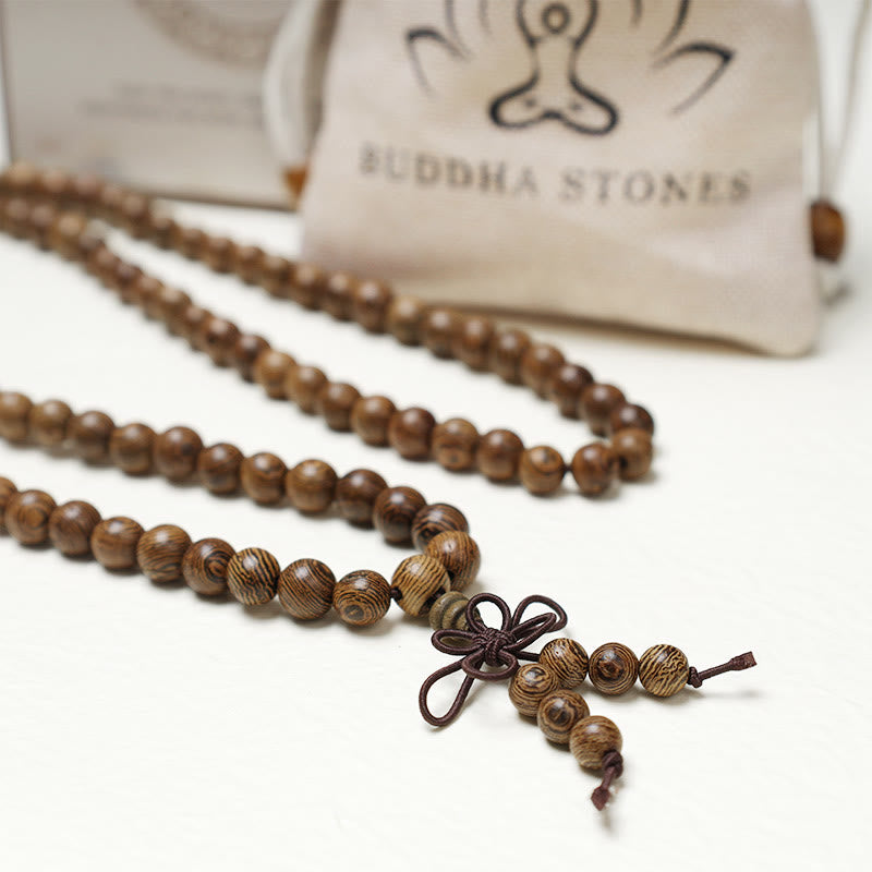 Buddha Stones 108 Mala Perlen Armband Gebet Meditation Sandelholz Elastisch