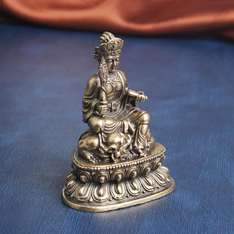 Manjusri Bodhisattva Serenity Kupfer Statue Dekoration - image 1