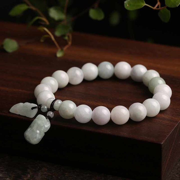 Buddha Stones, natürliches Jade-Pi-Xiu-Kürbis-Apfel-Erfolgsarmband - image 2