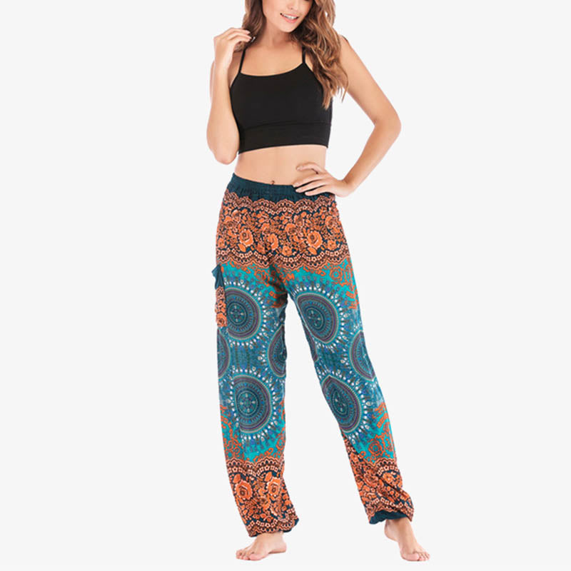 Buddha Stones Boho Lose Haremshose Damen Yogahose