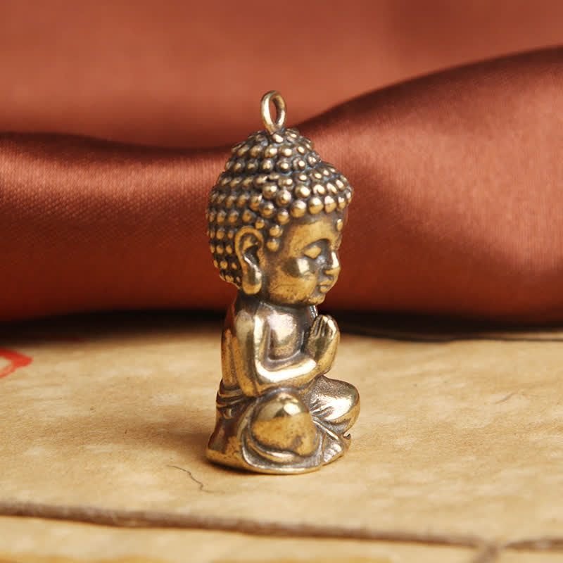 Buddha Mitgefühl Kupfer Schlüsselanhänger Anhänger Dekoration - image 2