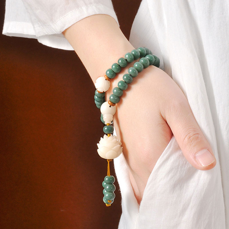 Buddha Stones Lotus Cyan Bodhi Seed Erfolgsarmband - image 3