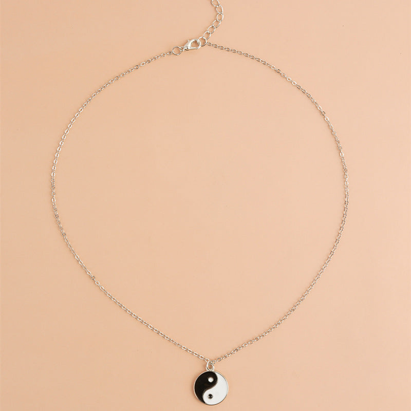 2 Stücke Yin Yang Harmonie Balance Halskette Anhänger - image 3