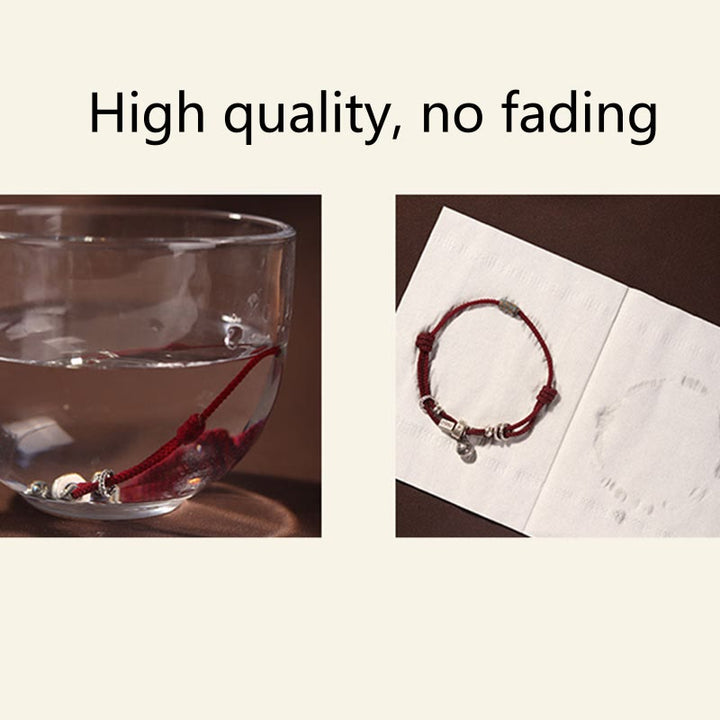 Buddha Stones 925 Sterling Silber Gold Schlucktier Koi Fisch Reichtum Handgefertigtes geflochtenes Armband - image 14