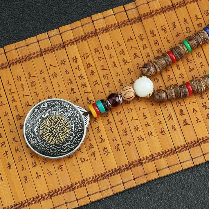 Buddha Stones, tibetische Om Mani Padme Hum Gebetsmühle, Rotation, Vajra-Holz-Halsketten-Anhänger - image 24
