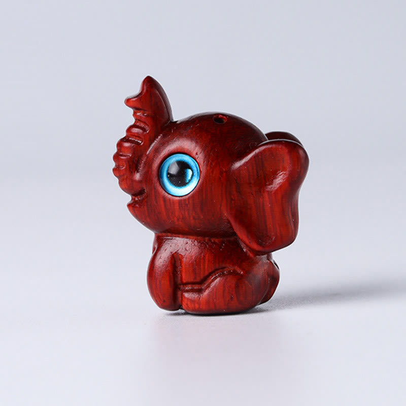 Buddha Stones, Sandelholz, kleines Blatt, rotes Sandelholz, grünes Sandelholz, glücklicher Mini-Elefant, geschnitzte Schutzdekoration