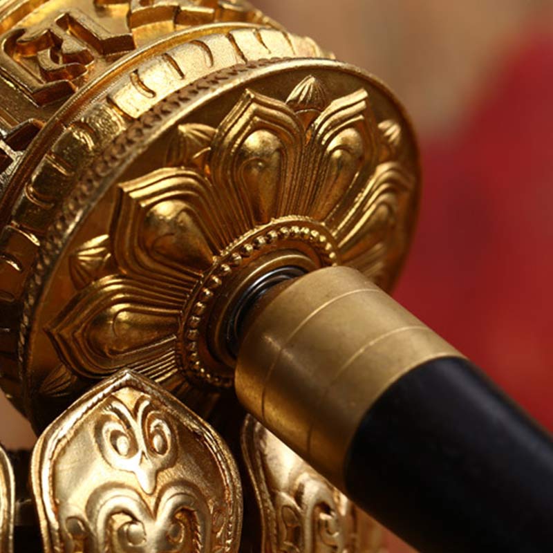 Tibetische Gebetsmühle, sechs wahre Worte, Kupfer-Meditationsdekoration - image 3