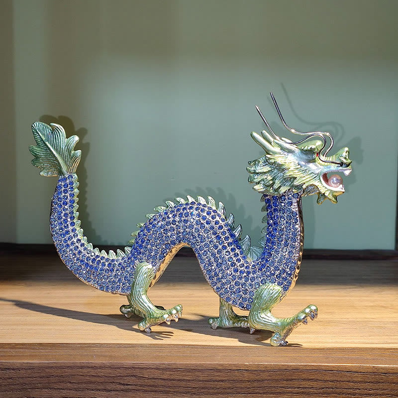 Buddha Stones, handgefertigt, Feng Shui, Drache, Glück, Erfolg, Heimdekoration - Blaugrün - image 16