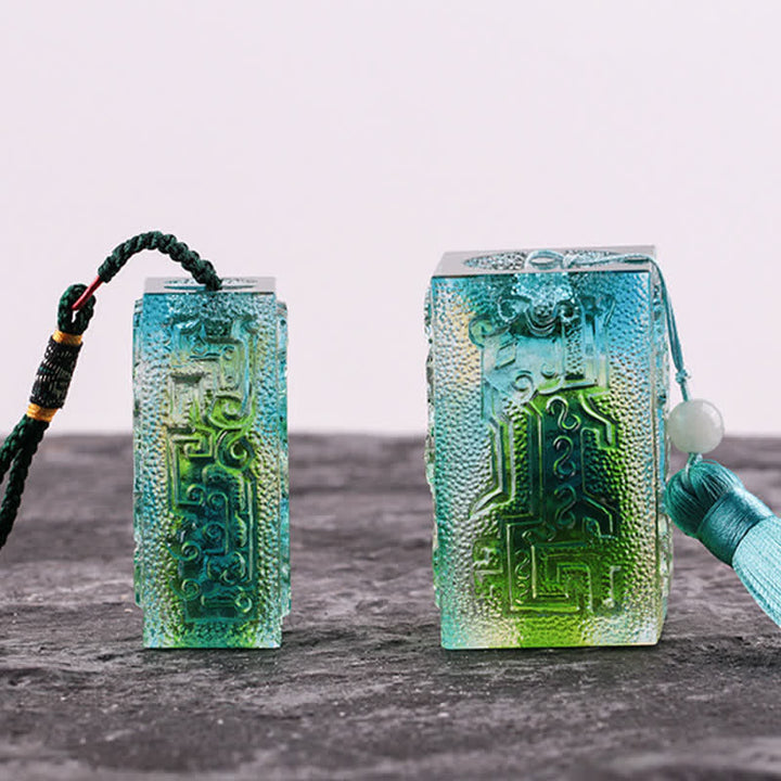 Feng Shui handgefertigtes Liuli-Kristall-Kunststück, Heim- und Bürodekoration - image 1