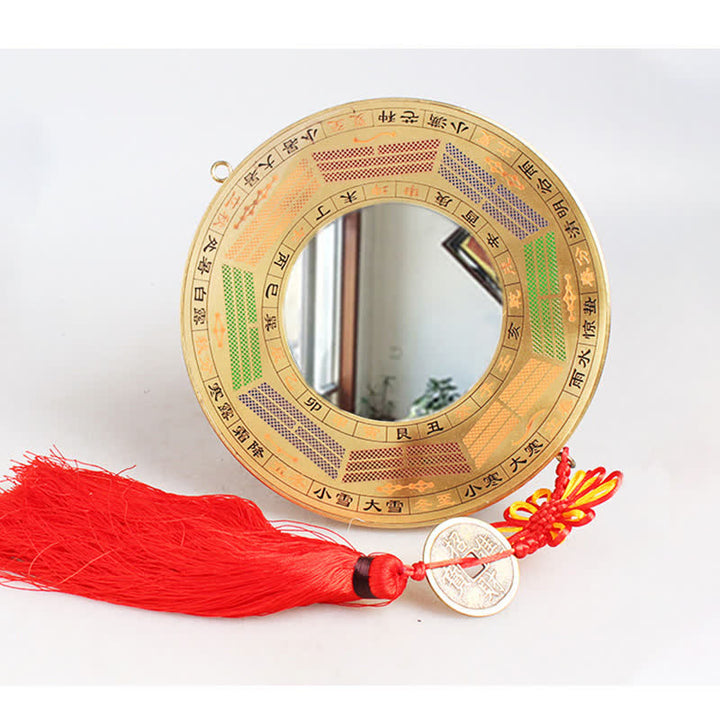 Feng Shui Bagua Karte Kupfermünze Chinesische Knotenbalance Energiekarte - 19 cm - Bagua-Karte für vier Jahreszeiten - Konkavspiegel - image 16