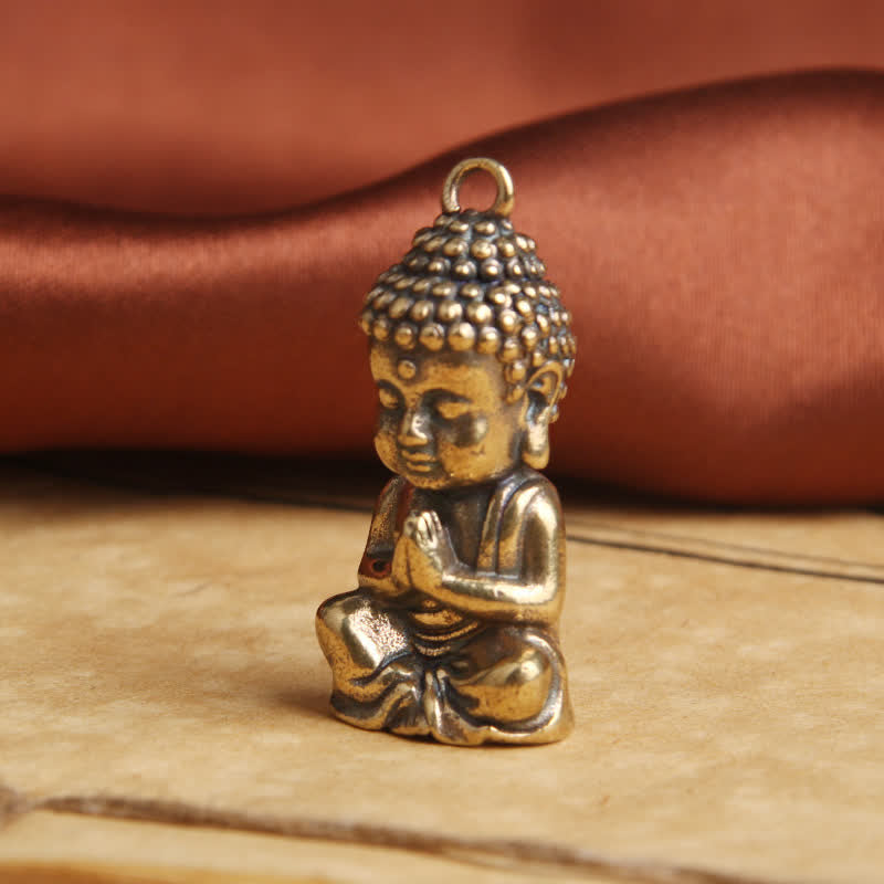 Buddha Mitgefühl Kupfer Schlüsselanhänger Anhänger Dekoration - image 3