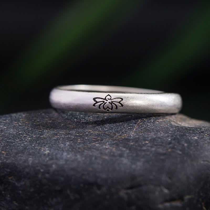 925 Sterling Silber Lotusblüten-Erleuchtungsring - image 2