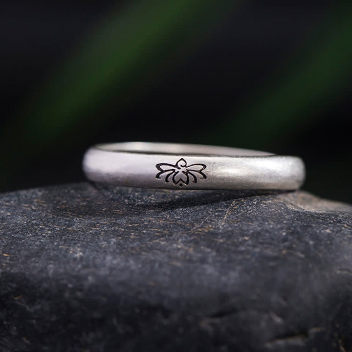 925 Sterling Silber Lotusblüten-Erleuchtungsring - image 2
