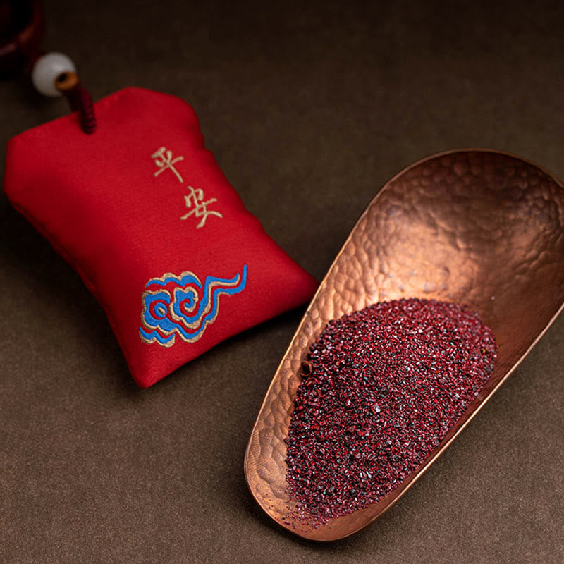 Buddha Stones, tibetisches kleines Blatt, rotes Sandelholz, Lotus, Zinnober, Beutel, Schutzquaste, Auto-Hängedekoration