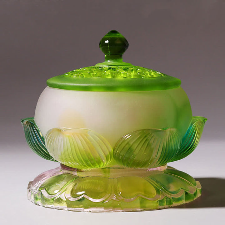 Feng Shui Lotus, handgefertigtes Liuli-Kristall-Kunststück, Heimbüro-Dekoration - image 16