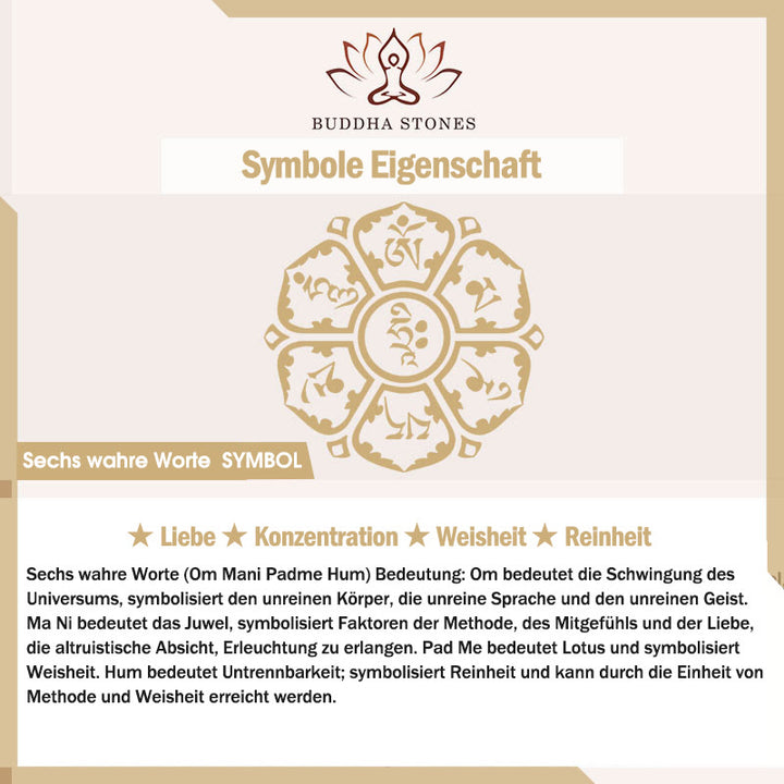 Buddha Stones, tibetisches Om Mani Padme Hum, geschnitztes Amulett, doppelt gewickeltes Armband