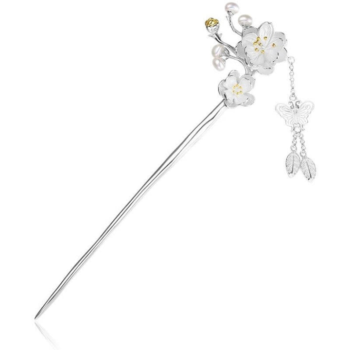 Pflaumenblüten-Schmetterlings-Liebes-Freiheits-Quasten-Haarnadel - image 9