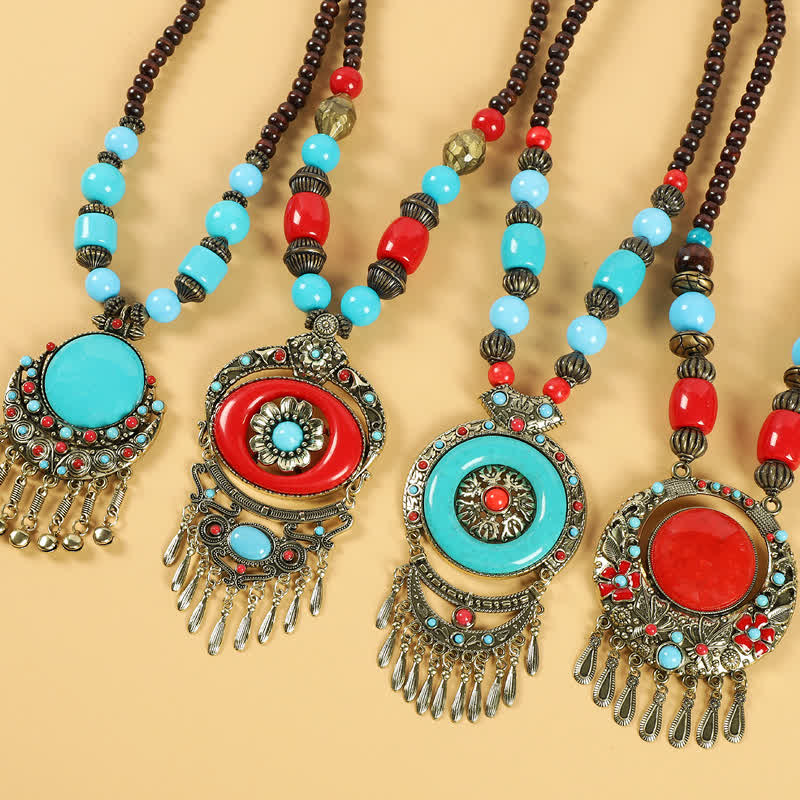 Tibetische Retro-Perlen, Quasten-Haarschmuck, Haarschmuck - image 2