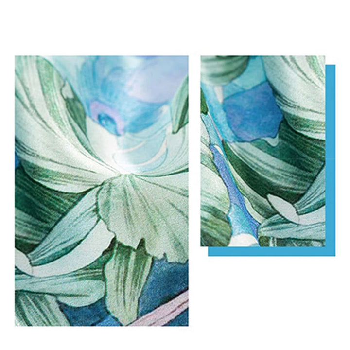 Buddha Stones, Dschungel-Ölgemälde, verheißungsvolle Wolken, Schal aus 100 % Maulbeerseide, doppelseitiger Seidenhalsschal der Premiumklasse 6A - image 13