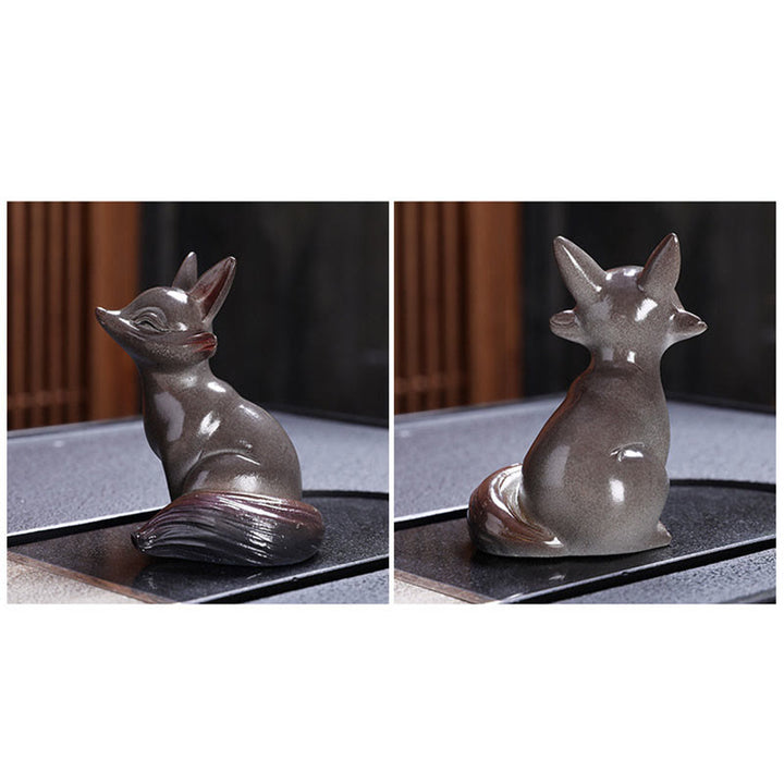 Buddha Stones, Farbwechsel, kleiner süßer Fuchs, Teehaustier, Kunstharz, Heimfigur, Dekoration - image 8