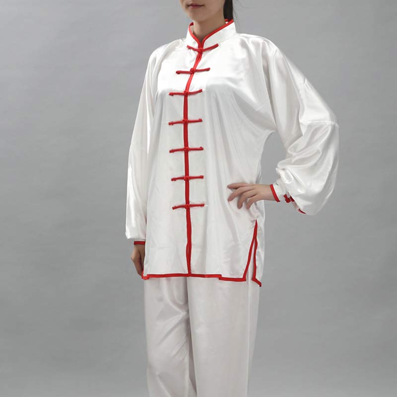 Buddha Stones, einfaches Muster, Meditation, Gebet, spirituell, Zen, Tai Chi, Qigong, Praxis, Unisex-Kleidungsset - Weiß + Roter Rand - 3XL– Passend für US/ UK/AU/ EU-Größe 2XL - image 25