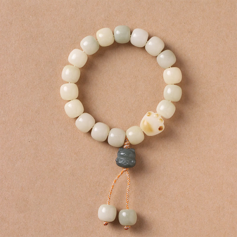 Buddha Stones Glückskatzen-Bodhi-Samen-Katzenpfoten-Friedensarmband - image 4