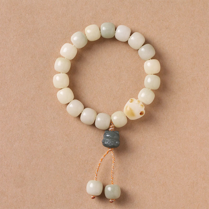 Buddha Stones Glückskatzen-Bodhi-Samen-Katzenpfoten-Friedensarmband - image 4