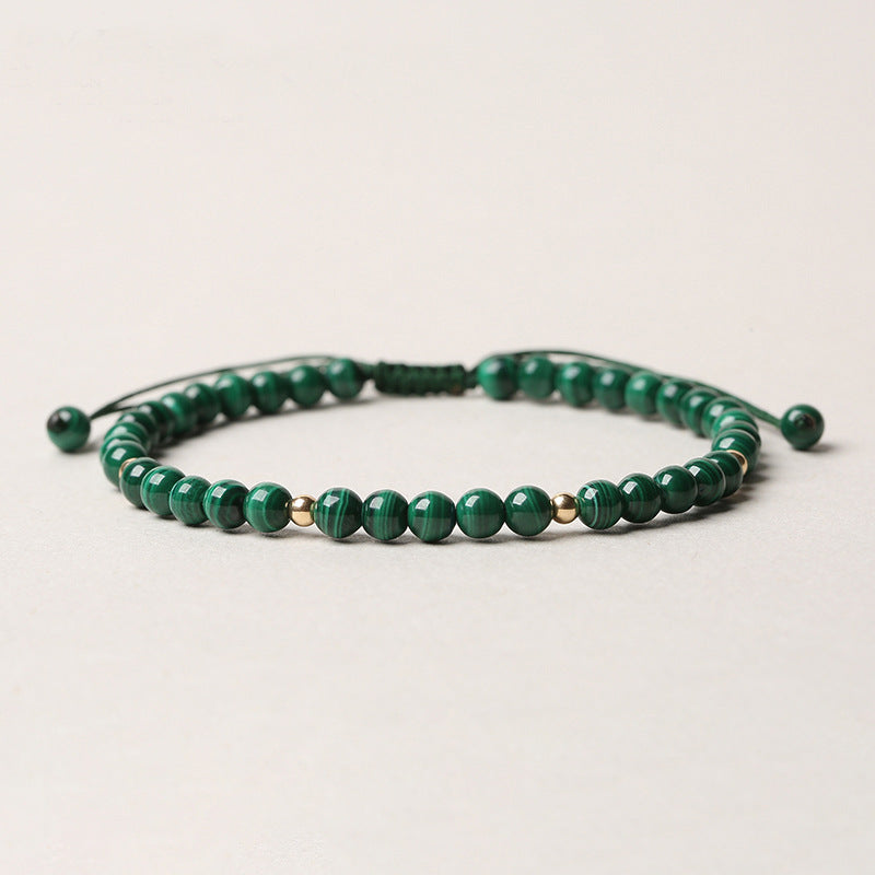 Buddha Stones ​​4 mm Natürliches Malachit-Armband zum Schutz und zur Beruhigung - Malachit (gegen Angstzustände ♥ Schutz) - image 7