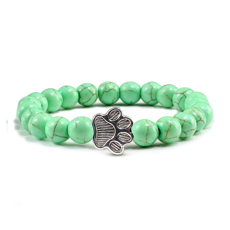 Buddha Stones „Rette einen Hund“-Steinarmband - Hellgrüne Perlen - image 18