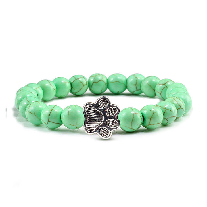 Buddha Stones „Rette einen Hund“-Steinarmband - Hellgrüne Perlen - image 18