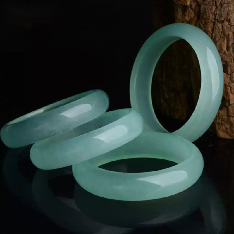 Buddha Stones, natürlicher Jade-Armreif, Glück, Heilung, Wohlstand - image 0
