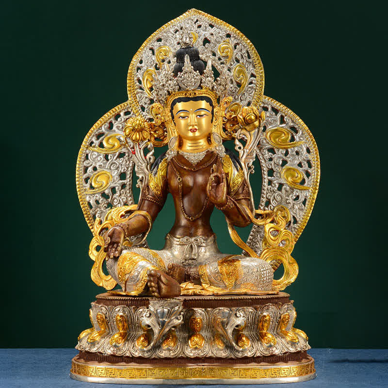 Bodhisattva Green Tara Hope Kupferstatue Dekoration - image 1