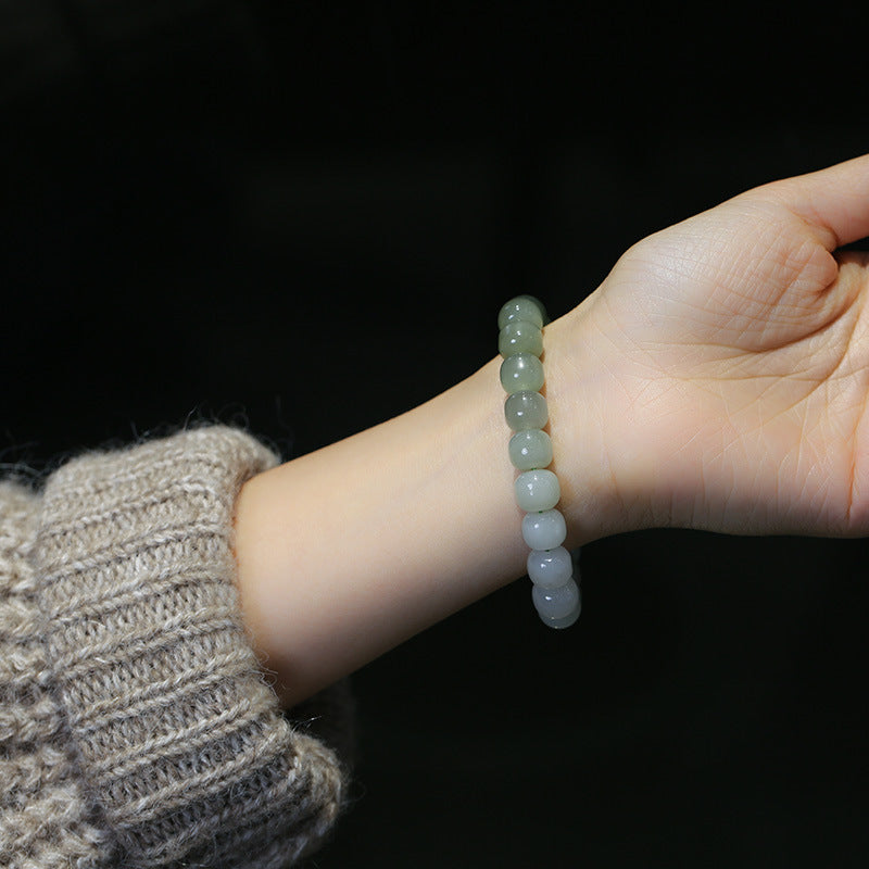 Glückssegen-Armband mit Farbverlauf aus Jade mit Buddha Stonesn - image 1