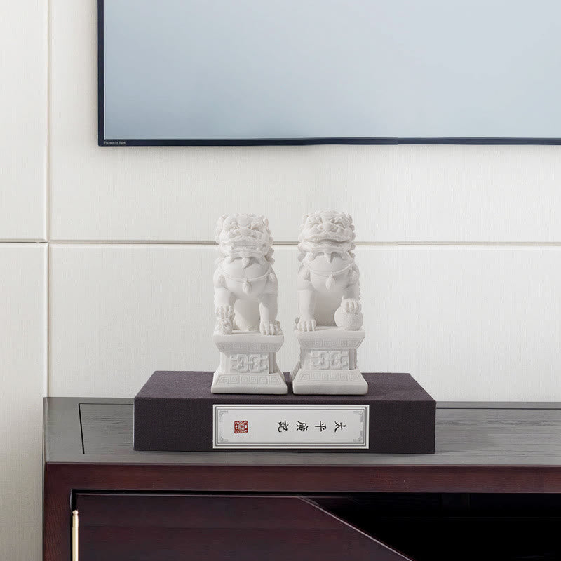 2 Stück Löwen-Statue, Mut, Stärke, Kunstharz, Heim- und Bürodekoration - image 5