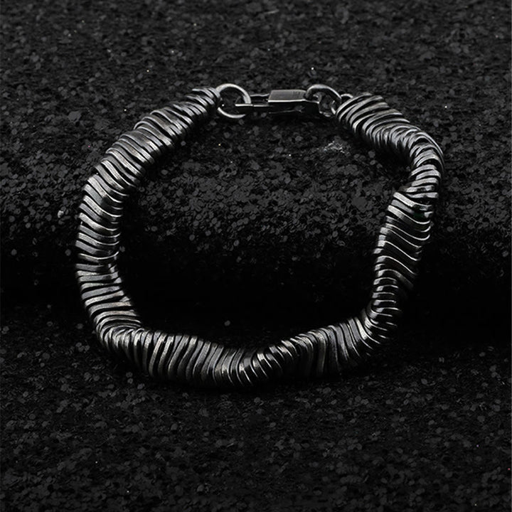 Buddha Stones 925 Sterling Silber Vintage Twisted Design Reichtum Heilung Kettenarmband - image 1